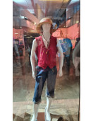 ONE PIECE MONKEY D. LUFFY IÑAKI GODOY LEATHER RED VEST