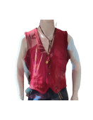 ONE PIECE MONKEY D. LUFFY IÑAKI GODOY LEATHER RED VEST