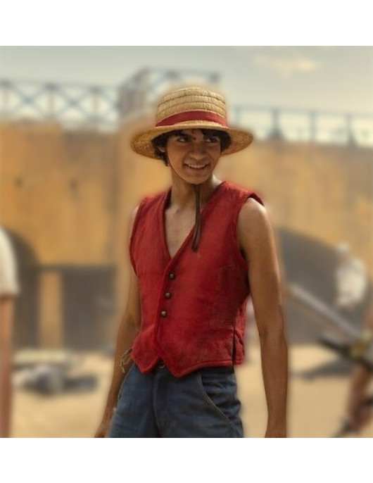 ONE PIECE MONKEY D. LUFFY IÑAKI GODOY LEATHER RED VEST