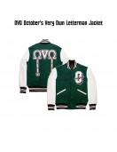 OVO Green and White Letterman Jacket
