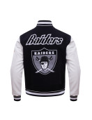 Oakland Raiders Retro Classic Rib Wool Varsity Jacket