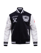 Oakland Raiders Retro Classic Rib Wool Varsity Jacket