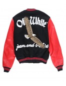 Off-White Eagle 23 Red and Black Varsity Jacket