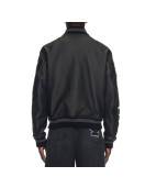 Off-White Full Black Leather Varsity Jacket