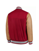 Ohio State Buckeyes Red and Brown Varsity Jacket