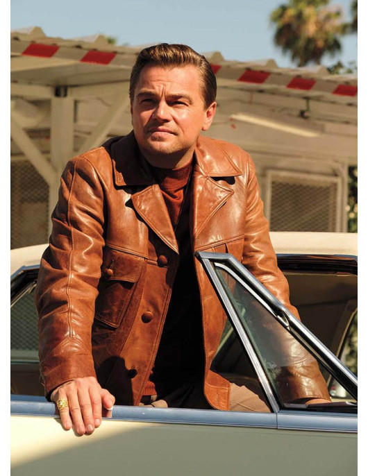 Once Upon A Time Leonardo DiCaprio Brown Leather Jacket