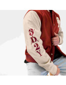 One Piece Red Varsity Jacket