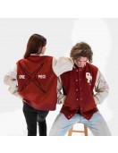 One Piece Red Varsity Jacket