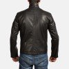 Onyx Black Leather Biker Jacket