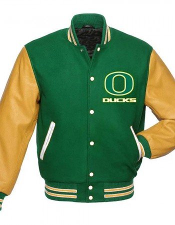 Oregon Ducks Green and Yellow Varsity Jacket