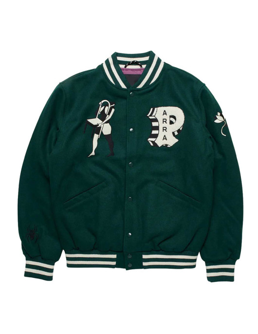 Parra Cloudy Star Varsity Wool Jacket