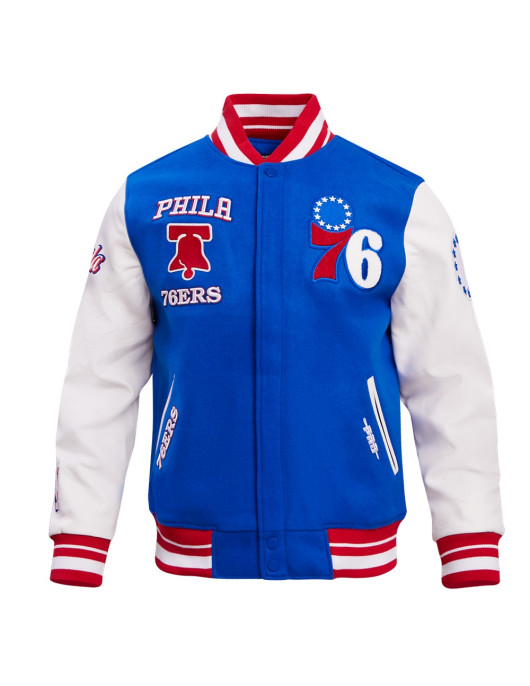 Philadelphia 76ers Retro Classic Rib Wool Varsity Jacket