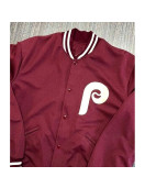 Philadelphia Phillies Maroon Wool Varsity Jacket