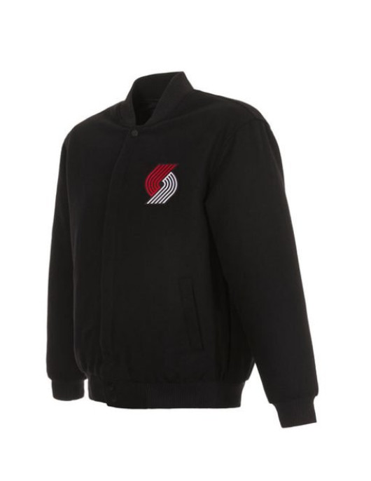 Portland Trail Blazers Black Wool Jacket