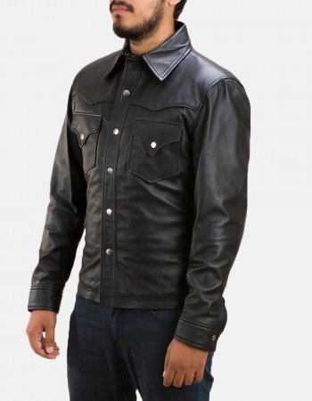 Ranchson Black Leather Shirt Ranchson Black Leather Shirt