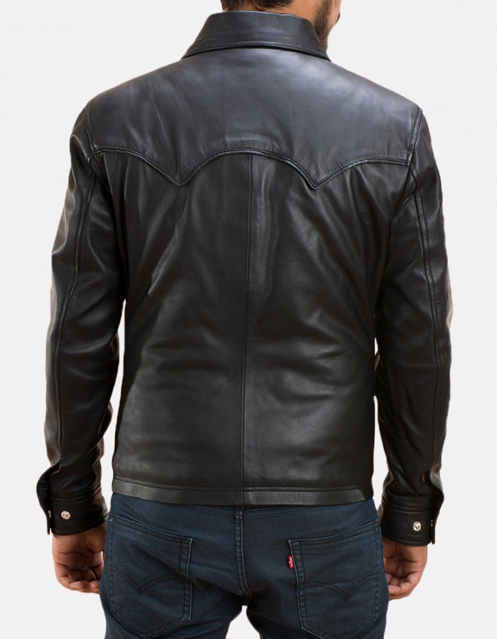 Ranchson Black Leather Shirt