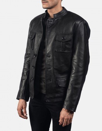 Ray Cutler Black Leather Blazer Ray Cutler Black Leather Blazer