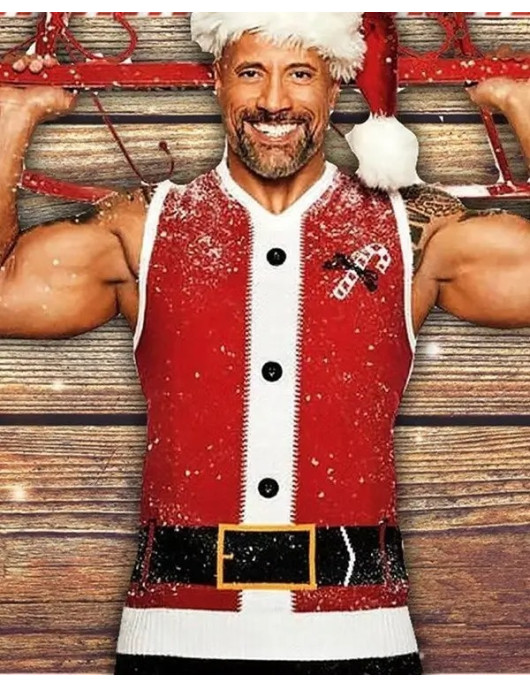 Red One Dwayne Johnson Christmas Vest