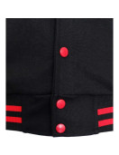 Red and Black Letterman Bomber Varsity Jacket