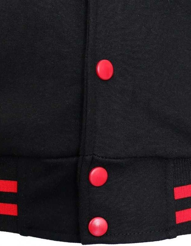 Red and Black Letterman Bomber Varsity Jacket