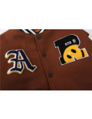 Rocco Black And Brown Varsity Jacket