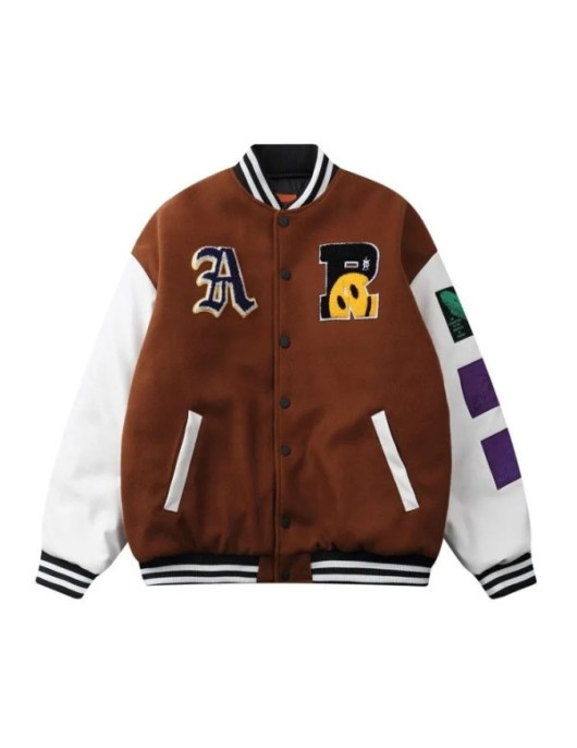 Rocco Black And Brown Varsity Jacket