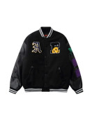 Rocco Black And Brown Varsity Jacket