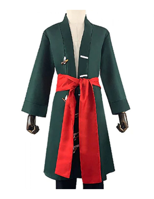 Roronoa Zoro One Piece Wool Green Coat