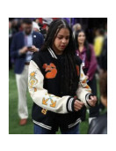 Rumi Carter Super Bowl LVIII Wool Varsity Jacket