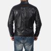Rustic Black Leather Biker Jacket