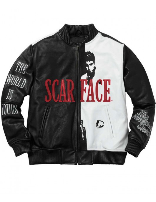 Scarface Tony Montana Bomber Leather Jacket