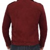 Sean Maroon Suede Biker Jacket Men Sean Maroon Suede Biker Jacket Men