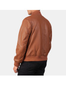 Shane Brown Leather Bomber Jacket