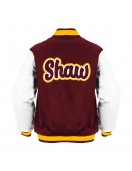 Shaw University Maroon and White Varsity Jacket