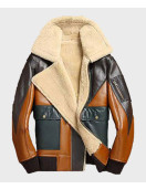 Sheepskin Mens Shearling Bomber Leather Jacket