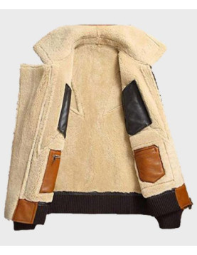 Sheepskin Mens Shearling Bomber Leather Jacket