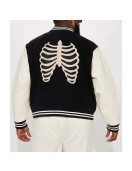 Skeleton Varsity Wool & Leather Jacket