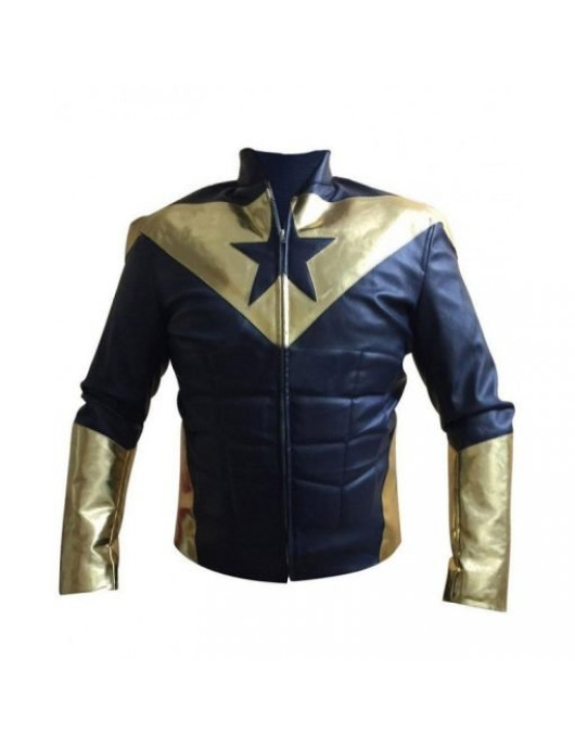 Smallville Booster Gold Leather Jacket