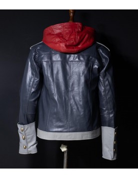 Sora Kingdom Hearts 4 Cosplay Costume Hooded Leather Jacket