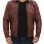 Steven Brown Leather Bomber Jacket Mens