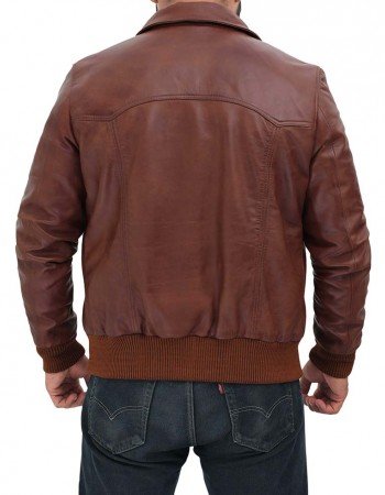 Steven Brown Leather Bomber Jacket Mens Steven Brown Leather Bomber Jacket Mens