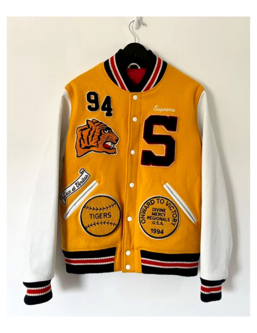 Supreme Tiger Varsity White/Yellow Jacket