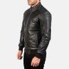 Sven Black Leather Bomber Jacket Sven Black Leather Bomber Jacket