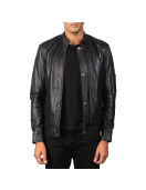 Tea House Black Leather Biker Jacket