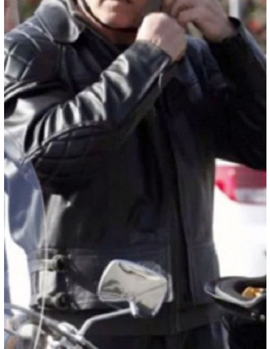 Terminator 5 Arnold Schwarzenegger Leather Jacket Black