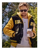 The Fall Guy Ryan Gosling Black & Yellow Wool Varsity Jacket