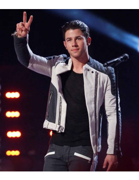 The Voice Season 8 Nick Jonas Leather Jacket