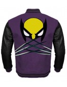 The Wolverine Logo Black and Purple Varsity Jacket