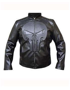 Thomas Jane The Punisher Black Skull Leather Jacket