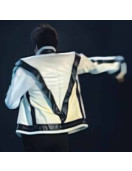 Thriller Michael Jackson White Leather Jacket